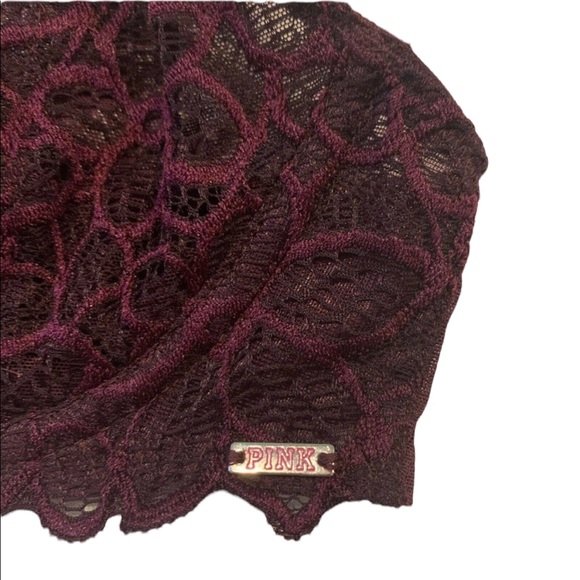 Pink By Victoria's Secret Purple Lace Unlined Demi Bra size 34B - Picture 2 of 4